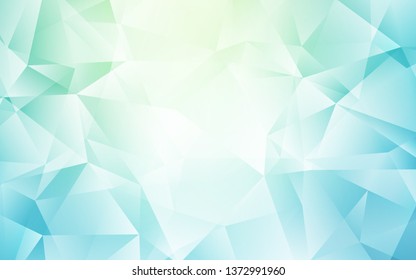 Light BLUE vector abstract mosaic pattern. Shining polygonal illustration, which consist of triangles. Textured pattern for your backgrounds.