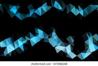 Light BLUE vector abstract mosaic backdrop. Creative illustration in halftone style with gradient. Template for your brand book.