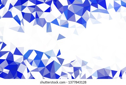 Light BLUE vector abstract mosaic pattern. Colorful abstract illustration with triangles. Pattern for a brand book's backdrop.