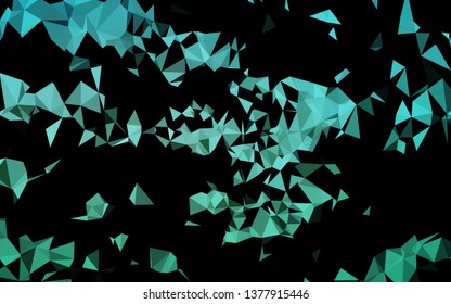 Light BLUE vector abstract mosaic backdrop. Triangular geometric sample with gradient.  Textured pattern for background.