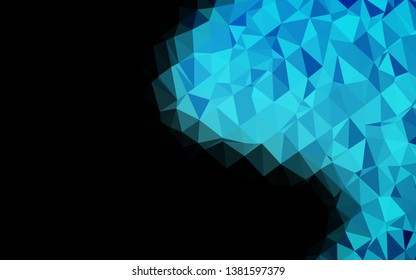 Light BLUE vector abstract mosaic pattern. Creative illustration in halftone style with gradient. Polygonal design for your web site.