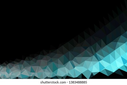 Light BLUE vector abstract mosaic pattern. Colorful illustration in Origami style with gradient.  Template for your brand book.