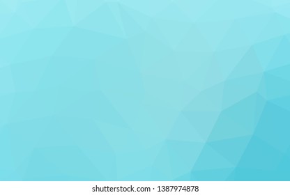 Light BLUE vector abstract mosaic background. Shining illustration, which consist of triangles. Triangular pattern for your business design.
