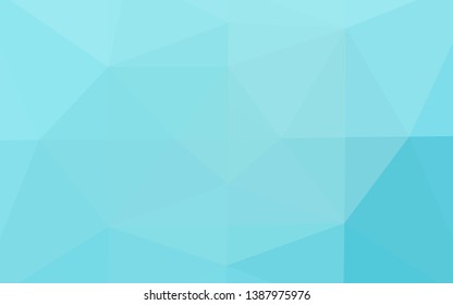 Light BLUE vector abstract mosaic background. Shining illustration, which consist of triangles. Template for a cell phone background.