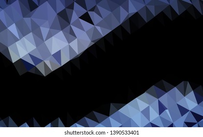 Light BLUE vector abstract mosaic background. A vague abstract illustration with gradient. The best triangular design for your business.