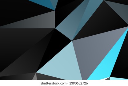 Light BLUE vector abstract mosaic backdrop. Modern geometrical abstract illustration with gradient. The best triangular design for your business.