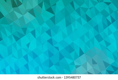 Light BLUE vector abstract mosaic pattern. Shining illustration, which consist of triangles. Textured pattern for background.
