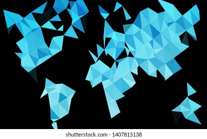 Light BLUE vector abstract mosaic backdrop. Shining illustration, which consist of triangles. Triangular pattern for your business design.