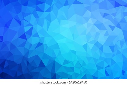 Light BLUE vector abstract mosaic pattern. Creative geometric illustration in Origami style with gradient. A completely new design for your leaflet.
