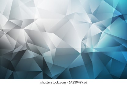 Light BLUE vector abstract mosaic background. Triangular geometric sample with gradient.  Polygonal design for your web site.