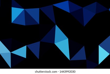 Light BLUE vector abstract mosaic background. Triangular geometric sample with gradient.  The best triangular design for your business.
