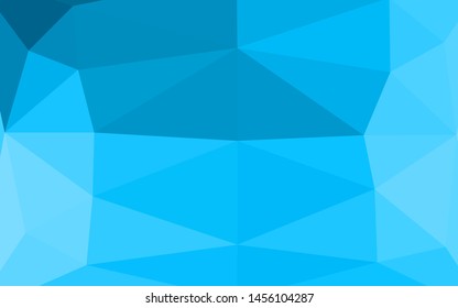 Light BLUE vector abstract mosaic pattern. Geometric illustration in Origami style with gradient. Template for your brand book.