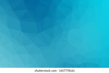 Light BLUE vector abstract mosaic background. Shining illustration, which consist of triangles. Elegant pattern for a brand book.