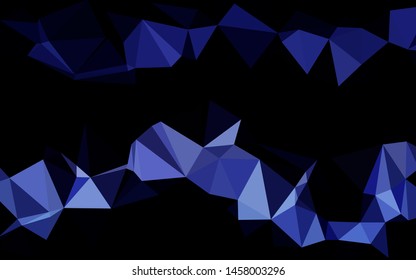 Light BLUE vector abstract mosaic pattern. Triangular geometric sample with gradient.  Polygonal design for your web site.