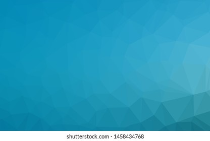 Light BLUE vector abstract mosaic background. Shining illustration, which consist of triangles. Template for a cell phone background.