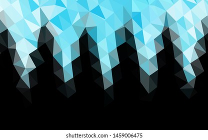 Light BLUE vector abstract mosaic backdrop. Colorful illustration in abstract style with gradient. The best triangular design for your business.
