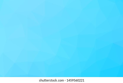 Light BLUE vector abstract mosaic pattern. Shining illustration, which consist of triangles. Completely new design for your business.
