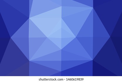 Light BLUE vector abstract mosaic backdrop. Geometric illustration in Origami style with gradient. Triangular pattern for your business design.