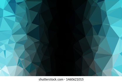 Light BLUE vector abstract mosaic background. Colorful illustration in Origami style with gradient.  The best triangular design for your business.