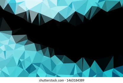 Light BLUE vector abstract mosaic backdrop. Geometric illustration in Origami style with gradient. Template for your brand book.