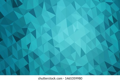 Light BLUE vector abstract mosaic background. Colorful abstract illustration with gradient. The best triangular design for your business.