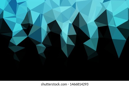 Light BLUE vector abstract mosaic background. Shining illustration, which consist of triangles. Completely new template for your business design.