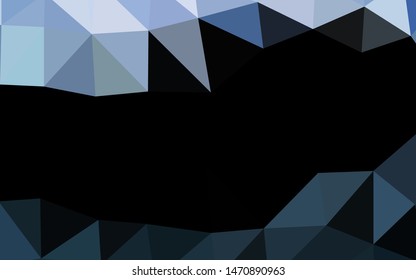 Light BLUE vector abstract mosaic background. Triangular geometric sample with gradient.  Brand new design for your business.