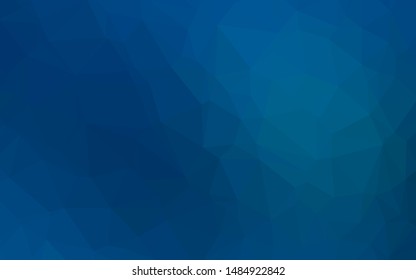 Light BLUE vector abstract mosaic pattern. Triangular geometric sample with gradient.  Brand new style for your business design.