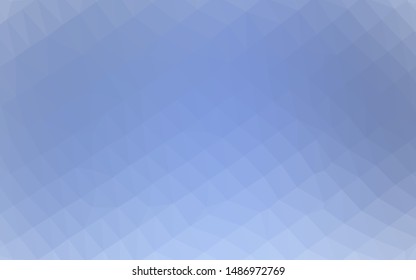 Light BLUE vector abstract mosaic backdrop. An elegant bright illustration with gradient. Triangular pattern for your business design.