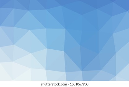 Light BLUE vector abstract mosaic background. A sample with polygonal shapes. Triangular pattern for your business design.