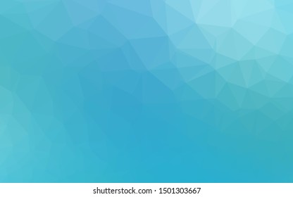 Light BLUE vector abstract mosaic pattern. A sample with polygonal shapes. Textured pattern for background.