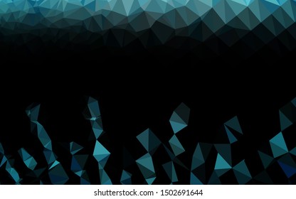 Light BLUE vector abstract mosaic pattern. Geometric illustration in Origami style with gradient. Template for a cell phone background.
