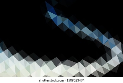 Light BLUE vector abstract mosaic backdrop. Geometric illustration in Origami style with gradient. Completely new design for your business.