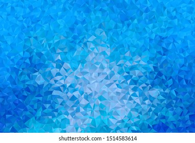 Light BLUE vector abstract mosaic pattern. Polygonal abstract illustration with gradient. A new texture for your web site.