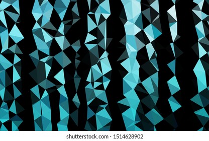 Light BLUE vector abstract mosaic pattern. Geometric illustration in Origami style with gradient. Brand new design for your business.