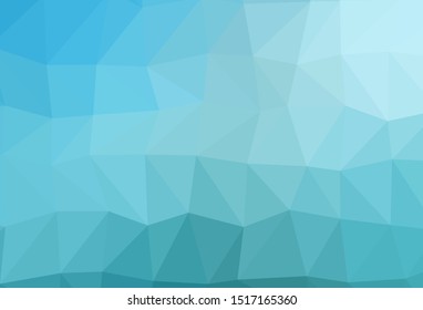 Light BLUE vector abstract mosaic background. A sample with polygonal shapes. New texture for your design.