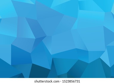 Light BLUE vector abstract mosaic backdrop. Modern geometrical abstract illustration with gradient. Elegant pattern for a brand book.