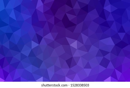 Light BLUE vector abstract mosaic pattern. Shining polygonal illustration, which consist of triangles. Pattern for a brand book's backdrop.