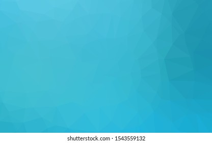 Light BLUE vector abstract mosaic background. Geometric illustration in Origami style with gradient. The best triangular design for your business.
