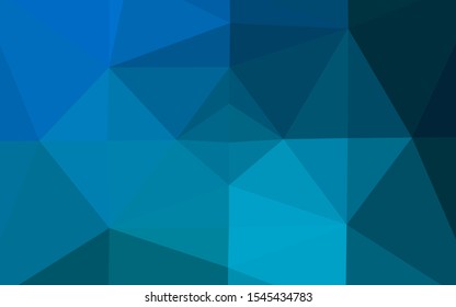Light BLUE vector abstract mosaic pattern. Glitter abstract illustration with an elegant design. The best triangular design for your business.