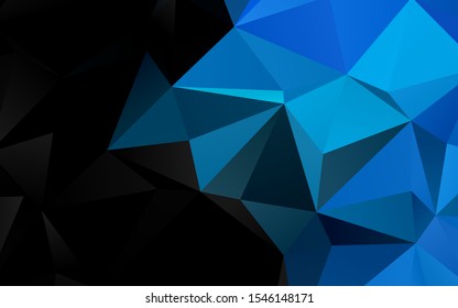 Light BLUE vector abstract mosaic pattern. Geometric illustration in Origami style with gradient. Template for a cell phone background.