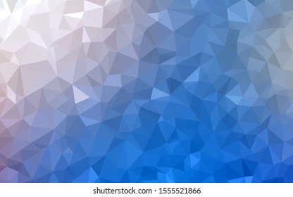 Light BLUE vector abstract mosaic backdrop. Colorful illustration in abstract style with triangles. Completely new template for your banner.