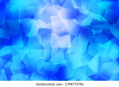 Light BLUE vector abstract mosaic backdrop. A completely new color illustration in a polygonal style. New template for your brand book.