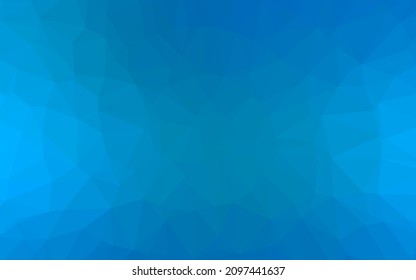 Light BLUE vector abstract mosaic pattern. Shining illustration, which consist of triangles. Elegant pattern for a brand book.