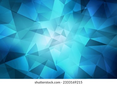 Light BLUE vector abstract mosaic pattern. Colorful illustration in abstract style with triangles. Pattern for a brand book's backdrop.