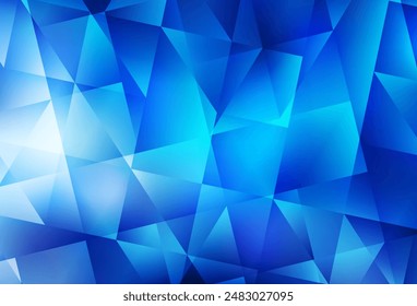 Fondo de mosaico abstracto de Vector AZUL claro. Ilustración abstracta brillante con triángulos elegantes. Nuevo estilo para el diseño de su empresa.