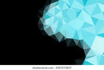 Light BLUE vector abstract mosaic backdrop. Shining illustration, which consist of triangles. Polygonal design for your web site.