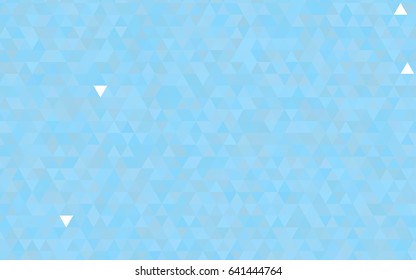 Light BLUE vector abstract mosaic background. Shining illustration, which consist of triangles. The textured pattern can be used for background.