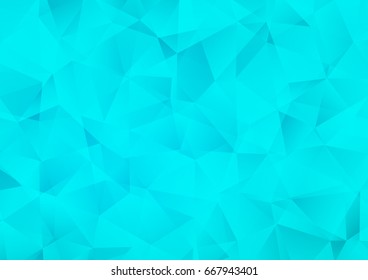 Light BLUE vector abstract mosaic pattern. A vague abstract illustration with gradient. The best triangular design for your business.
