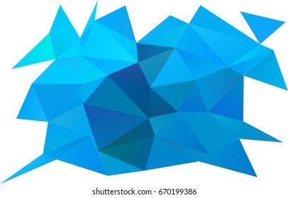 Light BLUE vector abstract mosaic background. Modern geometrical abstract illustration with gradient. Triangular pattern for your business design.